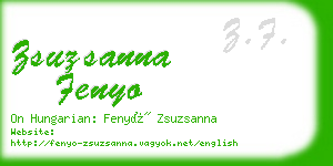 zsuzsanna fenyo business card